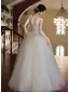 Charmant Ivory / Creme Applikationen Schleife Stoffgürtel Leichtes Brautkleider / Hochzeitskleider 2025 Ballkleid Bandeau Ärmellos Rückenfreies Lange