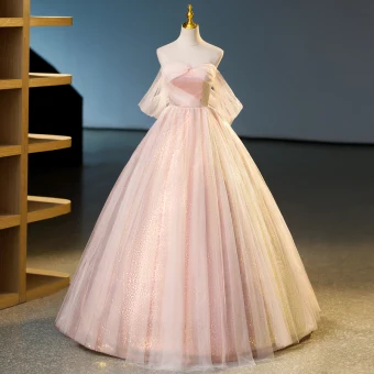 Charmant Blozen Roze Pailletten Galajurken 2023 Baljurk Strapless Mouwloos Ruglooze Lange Gala Gelegenheid Jurken