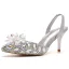 Bling Bling Gold Abend Strass Sandalen Damen Hochhackige 2023 7 cm Stilettos Spitzschuh Sandaletten