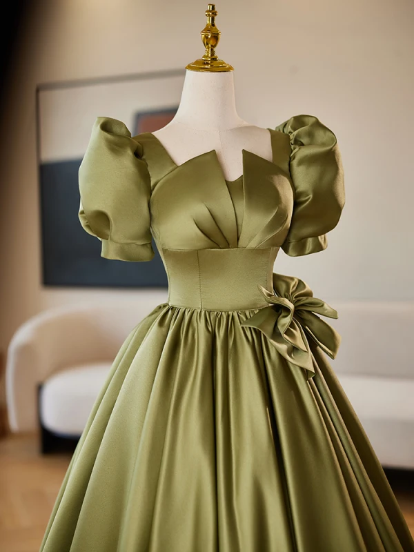 homecoming dresses 2024 silk Blue Prom Dress 2024 Halter Neck Satin with Slit Mermaid 2 / Green