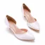 Modest / Simple White Casual Womens Sandals 2023 5 cm Stiletto Heels Pointed Toe Sandals High Heels