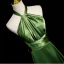 Modest / Simple Green Split Front Evening Dresses High Neck 2024 A-Line / Princess Sleeveless Backless Bow Floor-Length / Long Evening Party Formal Dresses