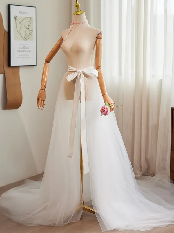 Chic / Beautiful White Wedding Tulle shawl 2025