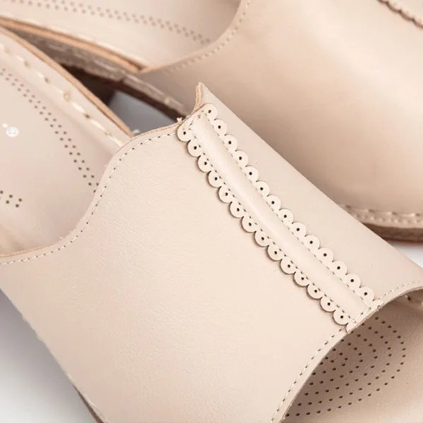 Modest / Simple Beige Open / Peep Toe Summer Street Wear Womens Sandals 2022 5 cm Thick Heels Sandals High Heels