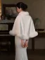Vintage / Retro White Suede Prom Shawls 2025