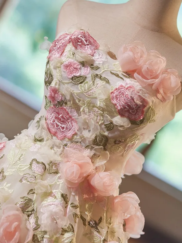 fairy floral wedding dress Fairy princess wedding dress 8 US / Seashell