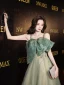 Fashion Sage Green Sequins Prom Dresses 2022 A-Line / Princess Spaghetti Straps Bow Rhinestone Sleeveless Backless Floor-Length / Long Prom Formal Dresses