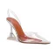 Sexy Transparent Silver Evening Party Summer Womens Sandals 2022 9 cm Stiletto Heels Pointed Toe Womens Sandals High Heels