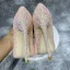 Sparkly Blushing Pink Evening Party Sequins Pumps 2022 12 cm Stiletto Heels Pointed Toe Pumps High Heels