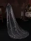 Elegant White Appliques 1.5 m Tulle Wedding Veils 2025