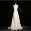 Fashion White Satin Tassel Wedding Dresses 2024 Trumpet / Mermaid Strapless Short Sleeve Backless Sweep Train Wedding