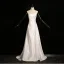 Fashion White Trumpet / Mermaid Wedding Dresses 2024 Strapless Puffy Short Sleeve Backless Sweep Train Wedding