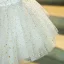 Fashion White Glitter Spotted Birthday Flower Girl Dresses 2022 Ball Gown Scoop Neck Puffy Short Sleeve Short Flower Girl Dresses