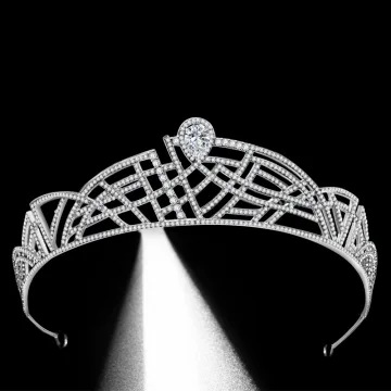 Charmig Silver Rhinestone Legering Bröllop Brud Huvudbonad 2023