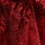 Bling Bling Burgundy Sequins Lace Flower Prom Dresses 2023 Square Neckline Puffy Short Sleeve Backless Floor-Length / Long Prom Formal Dresses