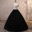 Elegant Black Glitter Prom Dresses 2023 Ball Gown Off-The-Shoulder Sleeveless Backless Floor-Length / Long Prom Formal Dresses
