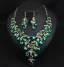 Exaggerated Fuchsia Prom Necklaces 2023 Quinceañera Metal Earrings Necklace Accessories