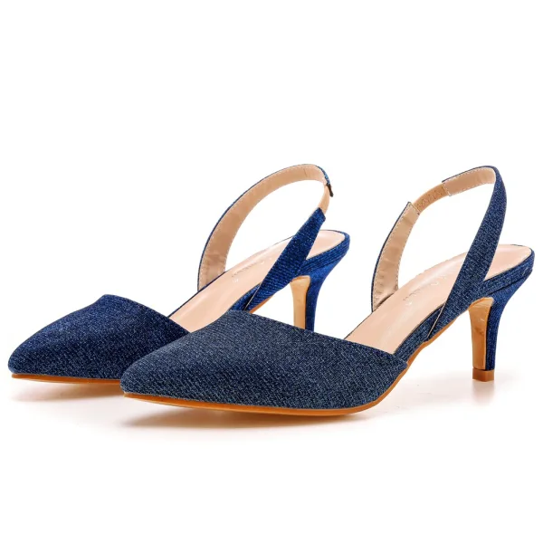 Bling Bling Himmelblau Pailletten Ball Sandalen Damen 2023 6 cm Stilettos Spitzschuh Sandaletten Hochhackige