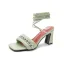 Sexy Brown Street Wear Womens Sandals 2022 Ankle Strap 7 cm Stiletto Heels Pointed Toe Sandals High Heels