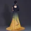 Chinese style Vintage / Retro Black Gold Satin Split Front Evening Dresses 2023 Trumpet / Mermaid High Neck Lace Flower Long Sleeve Backless Sweep Train Evening Party Formal Dresses