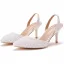 Simple Blanche Perle Chaussure De Mariée 2024 7 cm Talons Aiguilles À Bout Pointu Mariage Talons Hauts