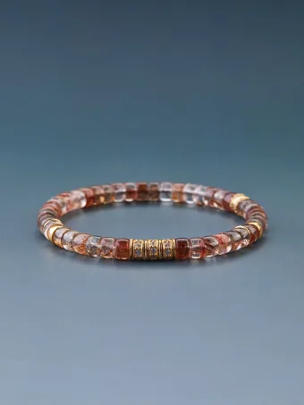 Bracelet Black Gold Natural Crystal Fashion 2025 Accessories