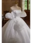Vintage / Originale Blanche Appliques Robe De Bal 2024 Robe Boule De l'épaule Gonflée Manches Courtes Dos Nu Longue Promo Robe De Ceremonie