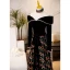 Chic / Belle Noire Velour Robe De Soirée 2023 Princesse Perle De l'épaule Paillettes Manches Longues Dos Nu Noeud Ceinture Longue Soirée Robe De Ceremonie