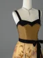 Vintage / Originale Champagne Brodé Noeud Ceinture Robe De Bal 2026 Princesse Bretelles Spaghetti Sans Manches Dos Nu Train De Balayage Robe De Ceremonie