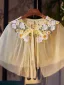 Chic / Beautiful Yellow Lace Flower Prom Tulle shawl 2025