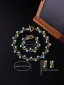 Vintage / Retro Mint Green Handmade  Turquoise Turquoise Rhinestone Prom Bracelets Earrings Necklace Accessories 2025