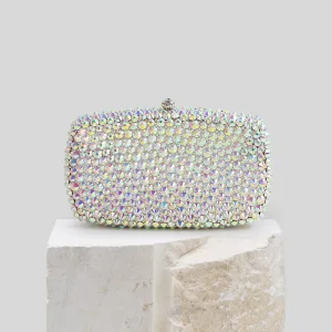 Błyszczące Moda Srebrny Laser Rhinestone Wieczorowe Kopertówki 2022