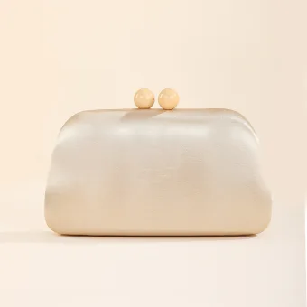 Modest Simple Champagne Prom Clutch Bags 2023