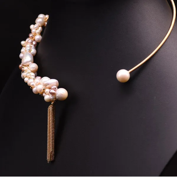Fashion Gold Pearl Evening Party Necklaces Accessories 2024