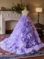 Flower Fairy Lavender Rose Prom Dresses 2024 Ball Gown Strapless Sleeveless Backless Sweep Train Prom Formal Dresses