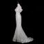 High End Weiß Perlenstickerei Spitze Blumen Korsett Brautkleider / Hochzeitskleider 2026 Meerjungfrau Off Shoulder Kurze Ärmel Rückenfreies Sweep / Pinsel Zug