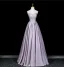 Charmant Lavendel Strass Pailletten Ballkleider 2026 A Linie Off Shoulder Kurze Ärmel Rückenfreies Lange Festliche Kleider