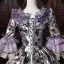 Vintage Mittelalterlich Violett Stickerei Ballkleider 2026 Ballkleid Rundhalsausschnitt Glockenhülsen Lange Festliche Kleider