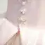 Charmant Rougissant Rose Paillettes Anniversaire Robe Ceremonie Fille 2022 Robe Boule Encolure Carrée Gonflée Manches Courtes Dos Nu Perle Faux Diamant Longue Robe Ceremonie Fille
