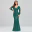 Sparkly Black Sequins Evening Dresses 2023 Trumpet / Mermaid V-Neck Long Sleeve Floor-Length / Long Evening Party Formal Dresses