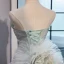 Chic / Beautiful Sage Green Prom Dresses 2023 Trumpet / Mermaid Strapless Backless Flower Sleeveless Court Train Prom Formal Dresses