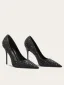 Charmant Schwarz Glanz Pailletten Cocktail Pumps 2025 10 cm Stilettos Spitzschuh Pumps Hochhackige