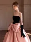 Onírico Rosa Bowknot Vestidos de gala 2026 Ball Gown Sweetheart Sin Mangas Sin Espalda