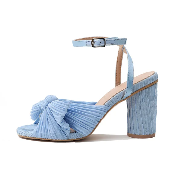 Vintage / Retro Gold Bow Street Wear Womens Sandals 2022 Ankle Strap 6 cm Thick Heels Open / Peep Toe Sandals High Heels
