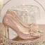 Charmant Champagner Glanz Strass Pailletten Brautschuhe 2023 8 cm Stilettos Spitzschuh Hochzeit Pumps Hochhackige