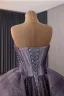 Sparkly High-end Purple Cascading Ruffles Star Sequins Prom Dresses 2026 Ball Gown Strapless Sleeveless Backless Chapel Train Formal Dresses
