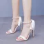 Charmant Weiß Strass Knöchelriemen Schleife Brautschuhe 2025 10 cm Stilettos Peeptoes Hochzeit Sandaletten Hochhackige