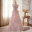 Luxury / Gorgeous Sparkly Blushing Pink Beading Rhinestone Sequins Prom Dresses 2026 A-Line / Princess Strapless Sleeveless Backless Floor-Length / Long Formal Dresses