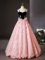 Flower Fairy Blushing Pink Appliques Prom Dresses 2025 Ball Gown Spaghetti Straps Sleeveless Backless Floor-Length / Long Formal Dresses