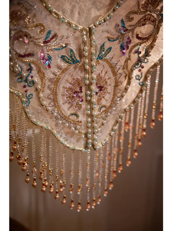 Vintage / Retro Champagne Handmade  Beading Pearl Sequins Prom Shawls 2025